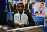 Canadian Basketball Olympian, Rowan Barrett signs autographs